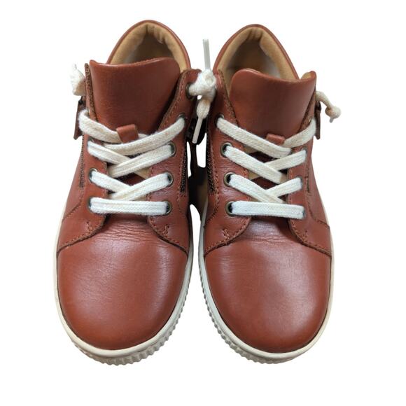 Born Paloma Brown Leather Zip-Up Laced Sneakers Shoes Size Womens 6.5 Comfort - Picture 3 of 11